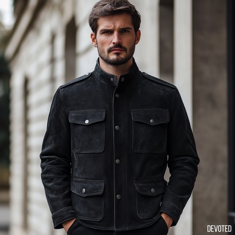 Sukhoi Jacket XS Black Suede