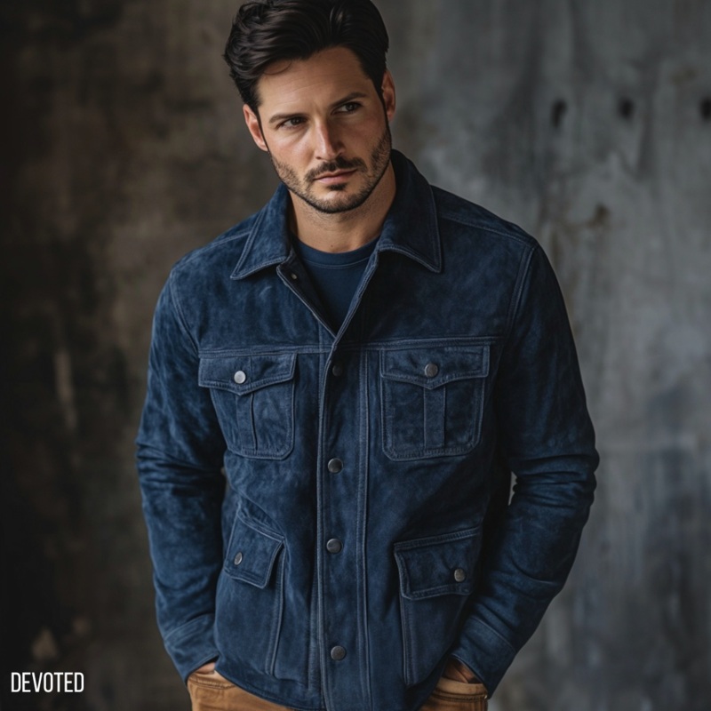 Triplane Jacket XS Blue Suede