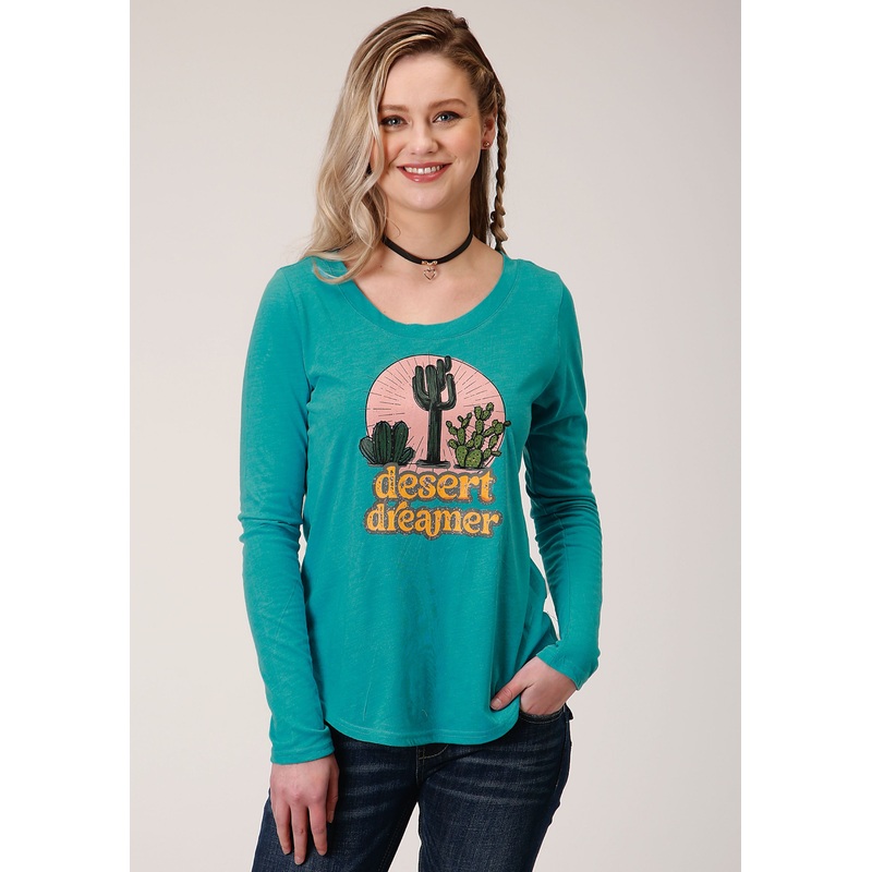 Womens Long Sleeve Knit Poly Rayon Jersey Long Sleeve   Top XS