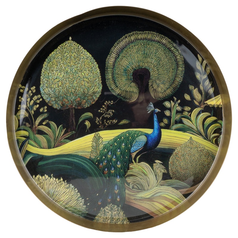 Candlelight Metal Tray Bukhara One Size