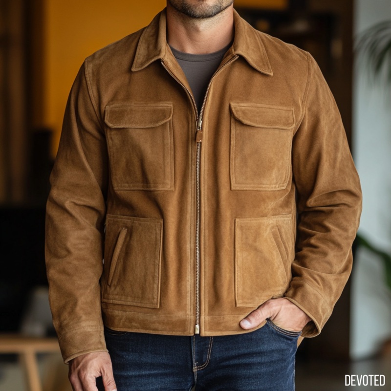 Gunbus Jacket XS Tan Suede