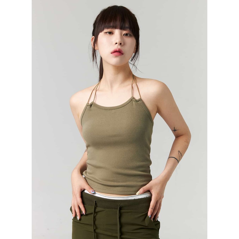 Halter Neck Basic Top CL324 White S