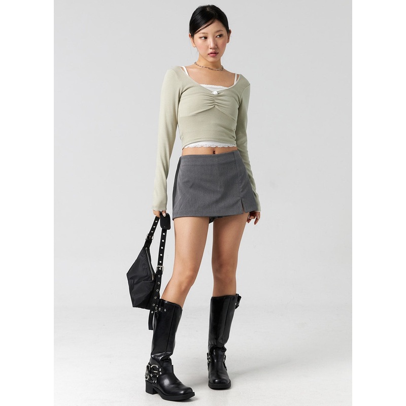 Mid-Rise Skort CG302 Dark blue S/M