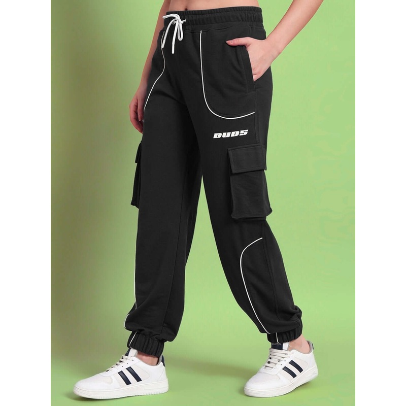 WOMENS DEVENO RELAXED-FIT JOGGERS BLACK XS