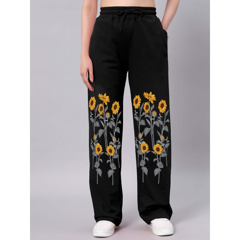 WOMENS SUNFLOWER RELAXED-FIT JOGGER BLACK XS