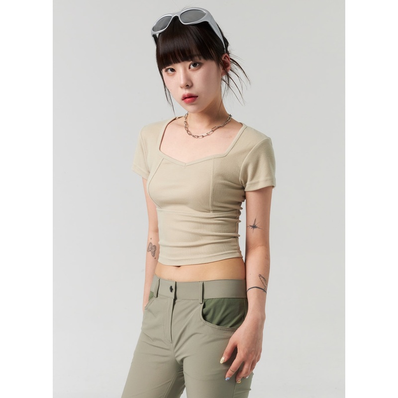 Cut Out Back Tee CL317 White S/M