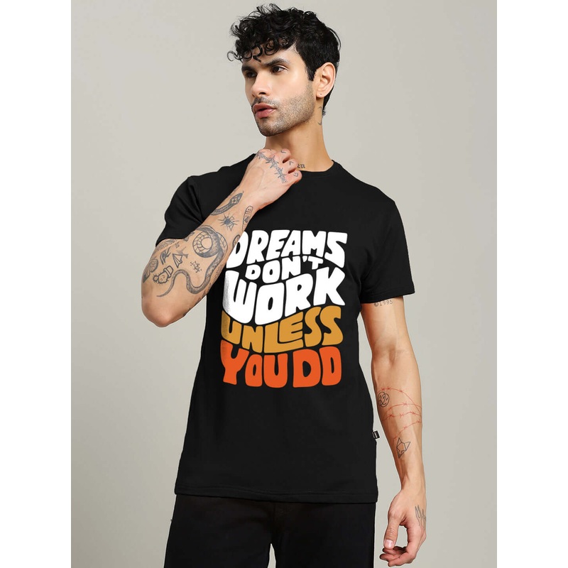 DREAMS REGULAR FIT T-SHIRT BLACK XS