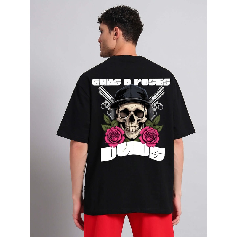 GUNS AND ROSES OVERSIZED T-SHIRT BLACK XS