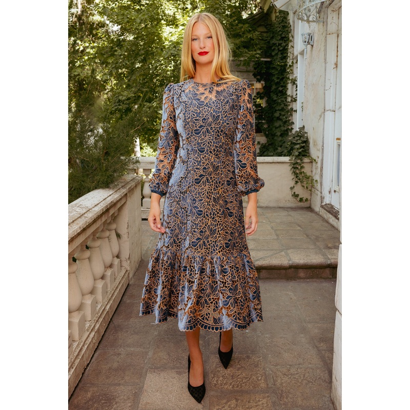 Janelle Dress in Golden Veil 00