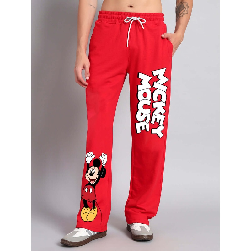 JOY FEEL MICKEY RELAXED FIT JOGGER RED XS