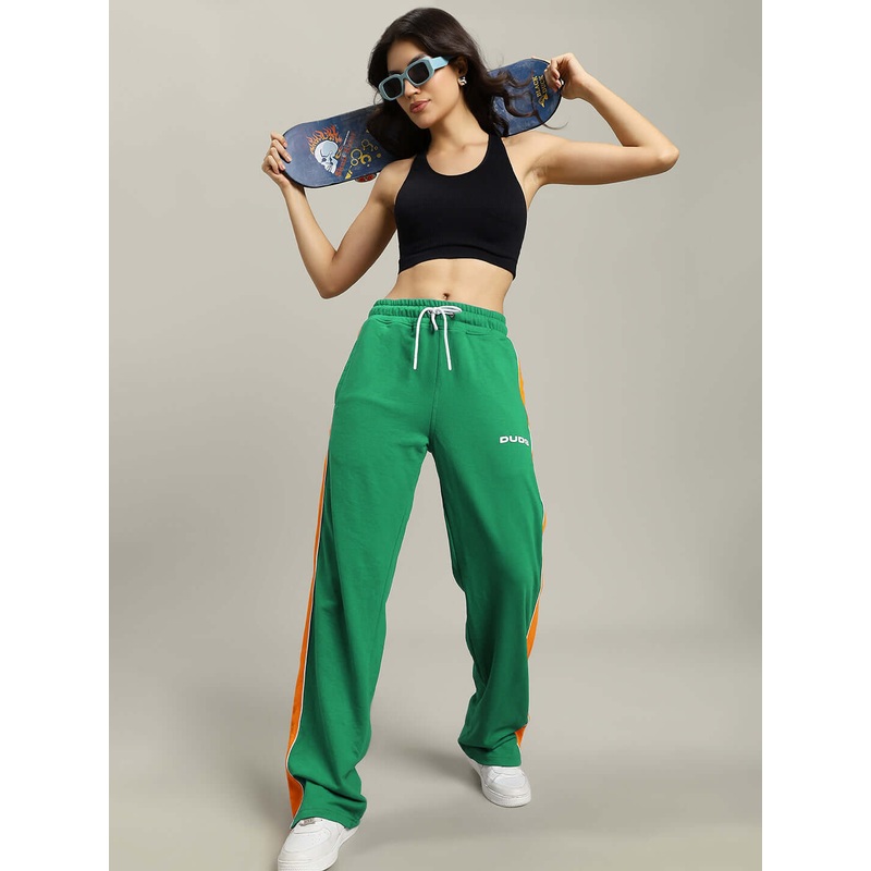 WOMENS SANFORD STRIPE JOGGERS GREEN XS