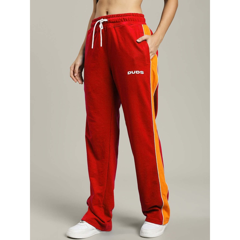 WOMENS SANFORD STRIPE JOGGERS RED XS