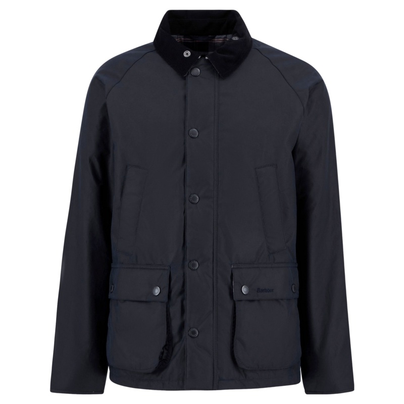 Barbour Ambleside Wax Jacket Navy/Tartan Medium