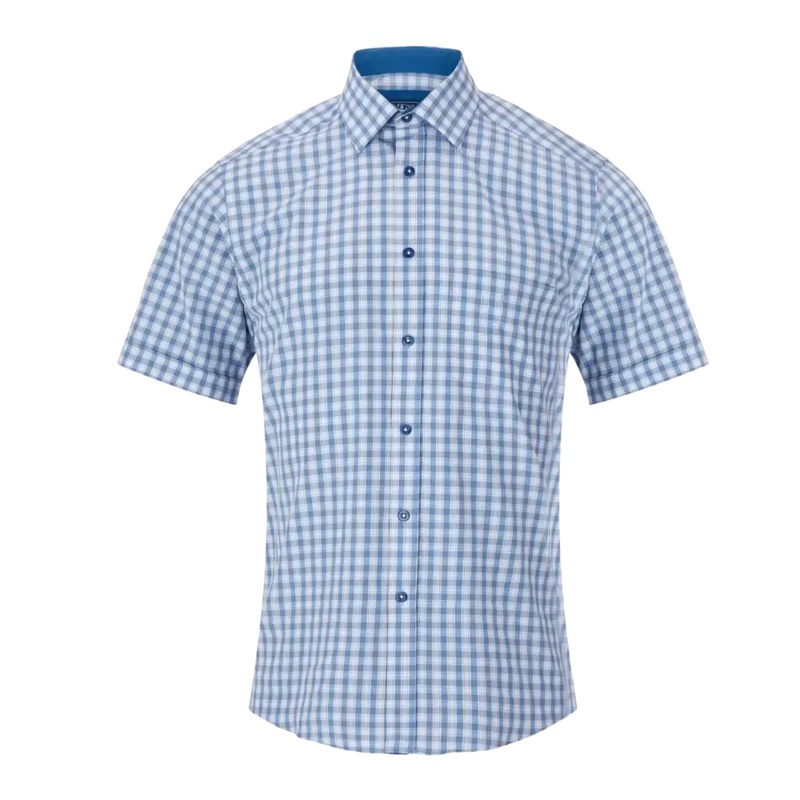 DG’s Drifter Check Short Sleeve Shirt Blue Small