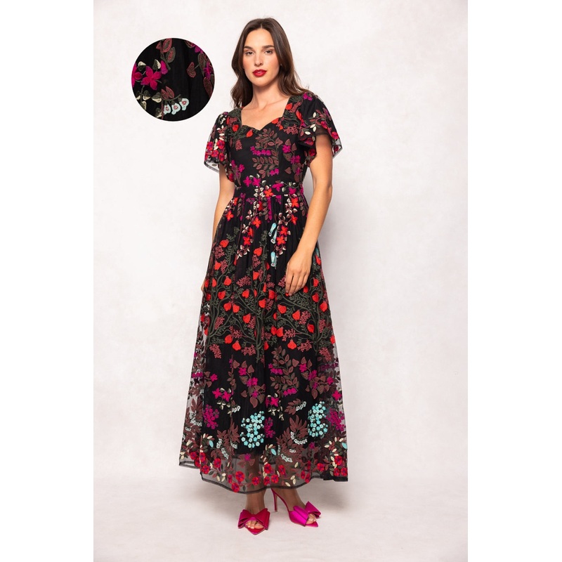 Flora Dress in Moonlit Blossom XXS