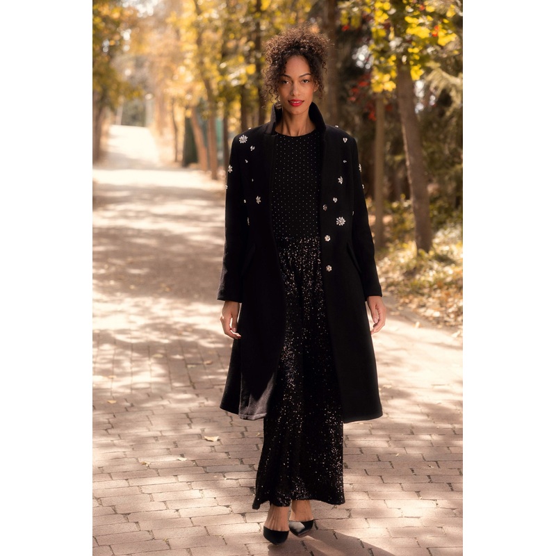 Jacqueline Coat in Black XXS