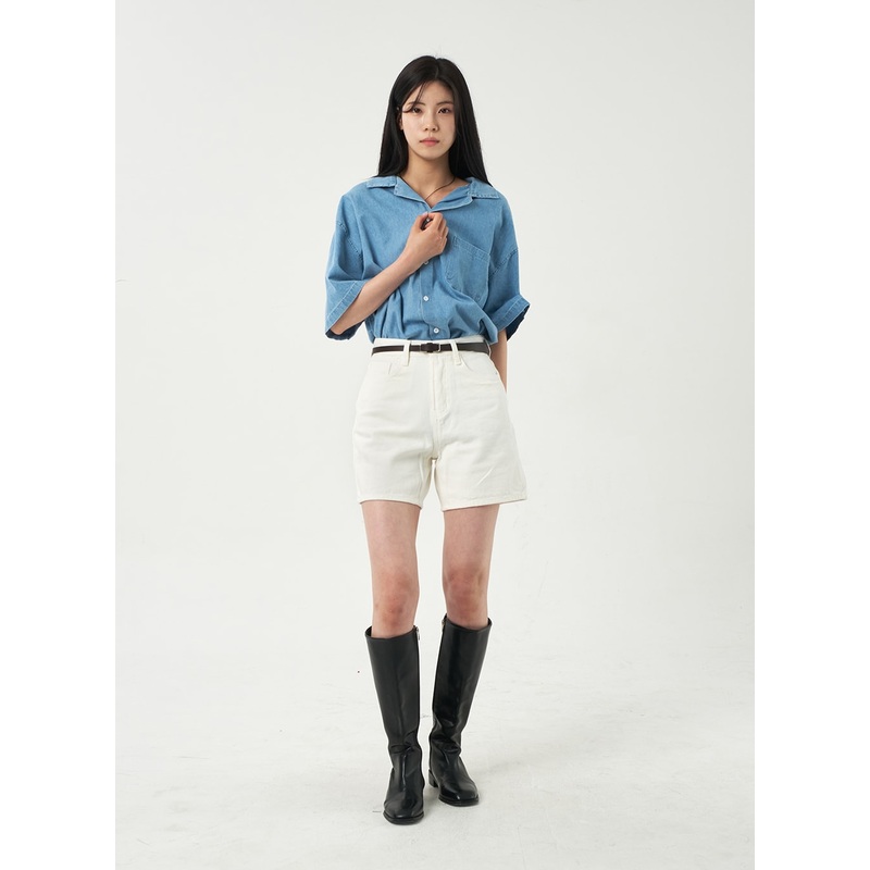 Basic Cotton Shorts OA327 White S