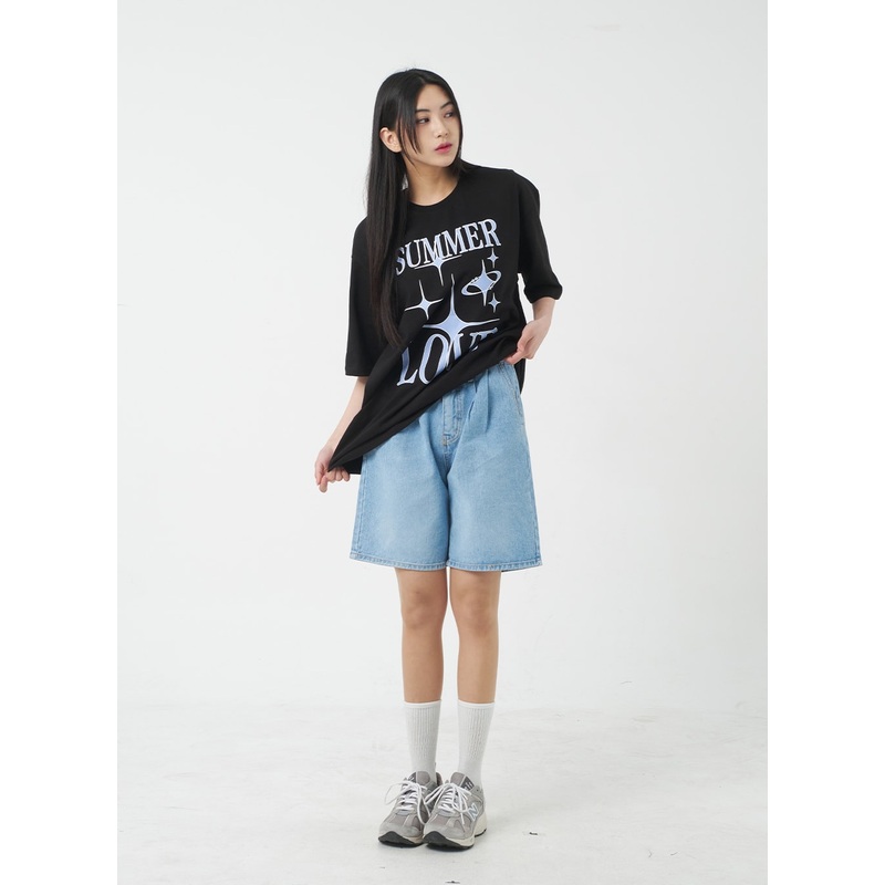 Denim Bermuda Shorts BY311 Light blue S