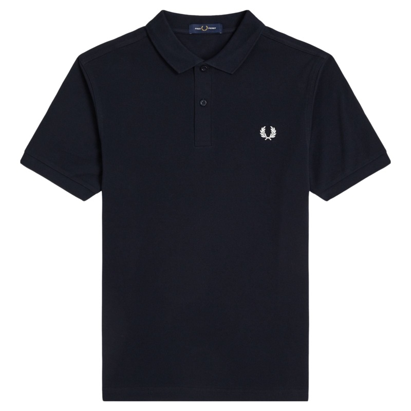 Fred Perry Plain Polo Shirt Navy Medium