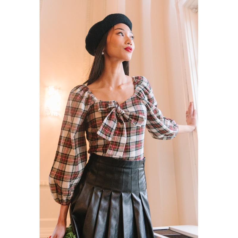 Merry Top in Holiday Plaid XX Small