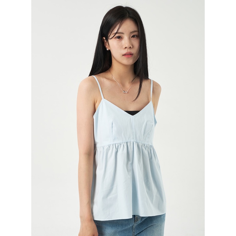 Thin Strap Frill Top OY302 White S/M