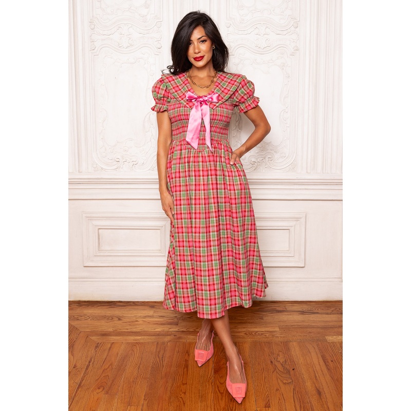 Alice Dress in Rosewood Tartan XX Small