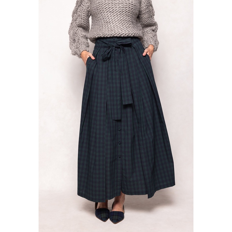 Angela Skirt in Twilight Pine Plaid XX Small