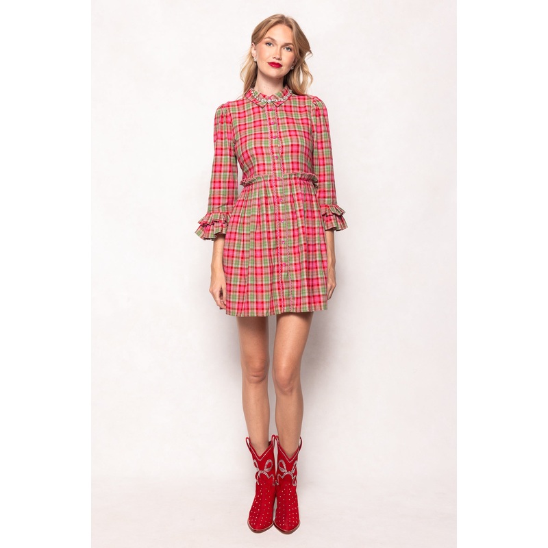 Bowie Dress in Rosewood Tartan XX Small