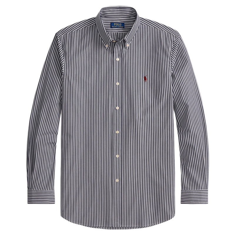 Polo Ralph Lauren Long Sleeve Stripe Shirt 6779J Newport Navy/White Small