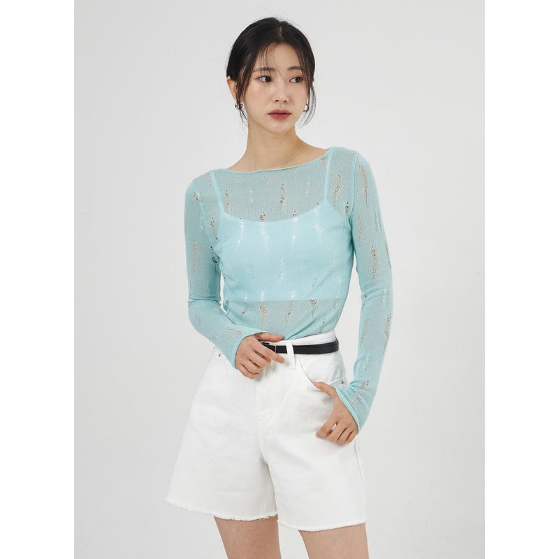 Wide Leg Shorts OA307 White S