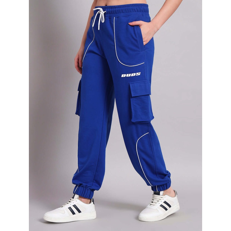 WOMENS DEVENO RELAXED-FIT JOGGERS BLUE XS