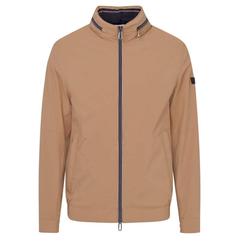 Bugatti Zip Through Shower Proof Jacket Sand Medium