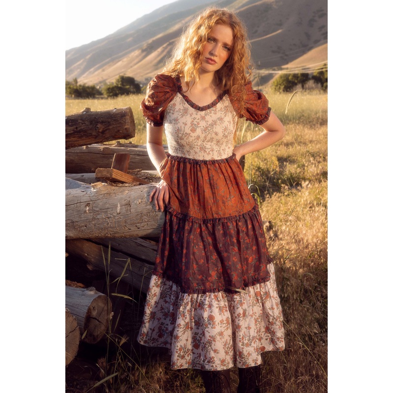 Emily Dress in Fall Floral XX Small