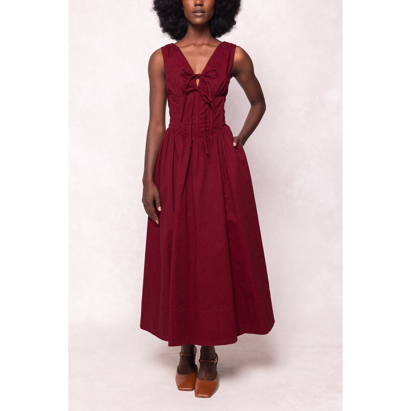 Kayla Dress in Burgundy XX Small