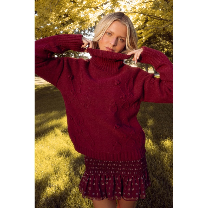 Megan Sweater in Burgundy XX Small