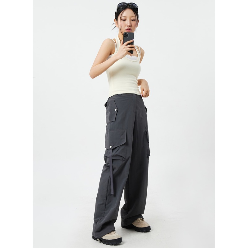 Neck Strap Knit Top CM324 Light beige S/M