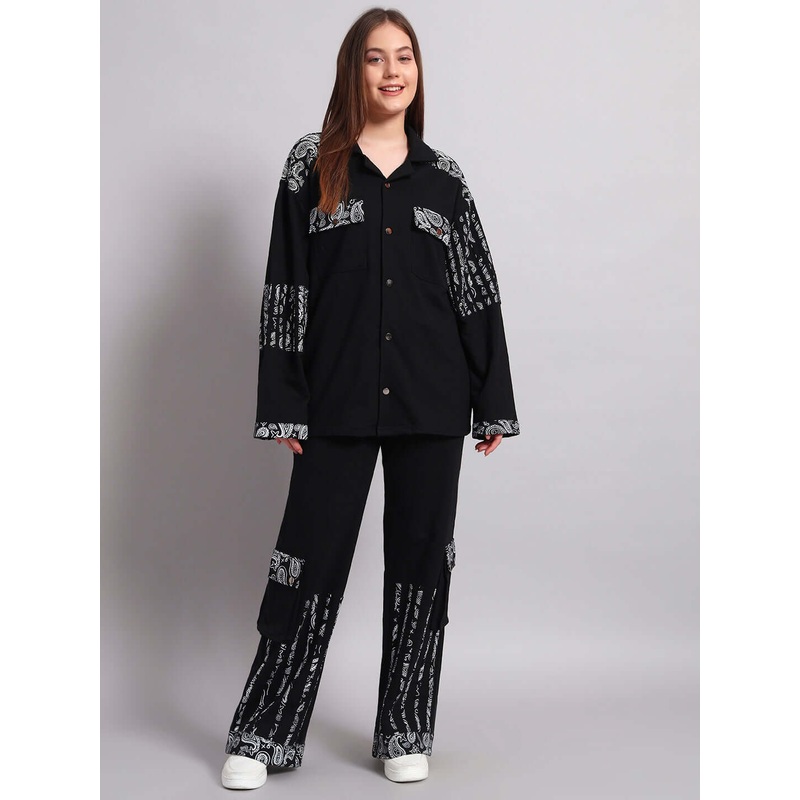 WOMEN SANGANERI CO-ORD SET BLACK XS