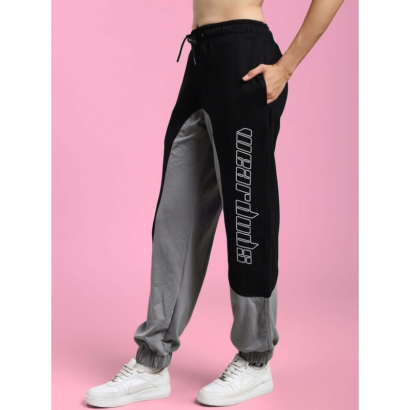 WOMENS BERLIN RELAXED FIT JOGGERS BLACK GREY XS
