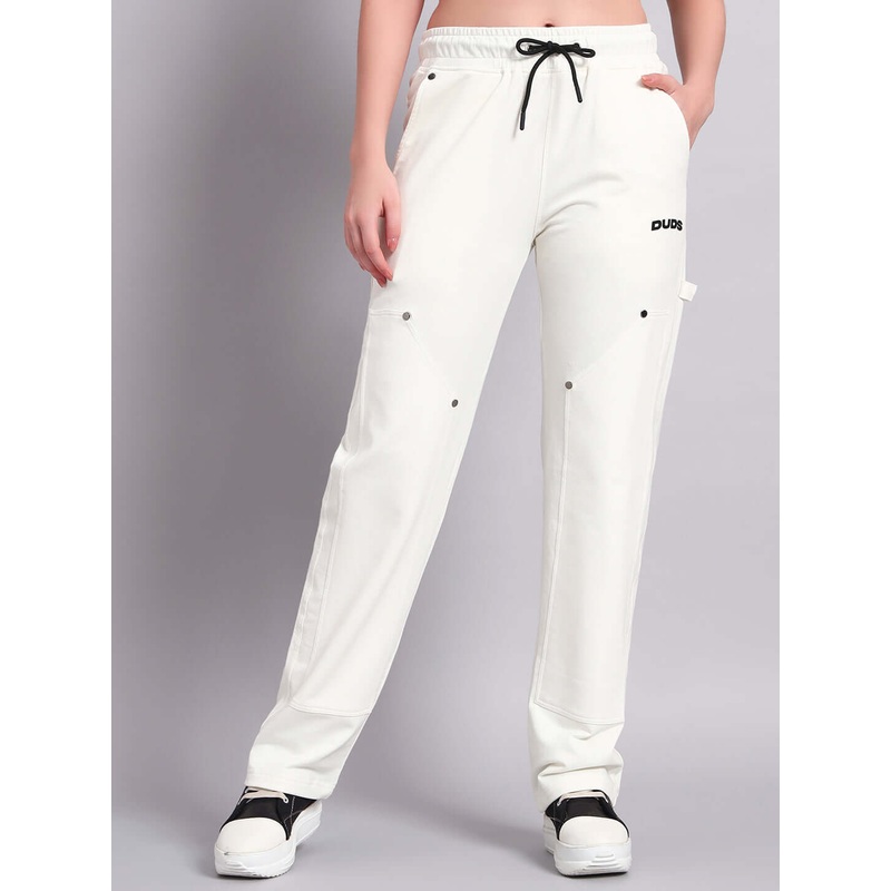 WOMENS REGULUS RELAXED-FIT JOGGERS WHITE XS