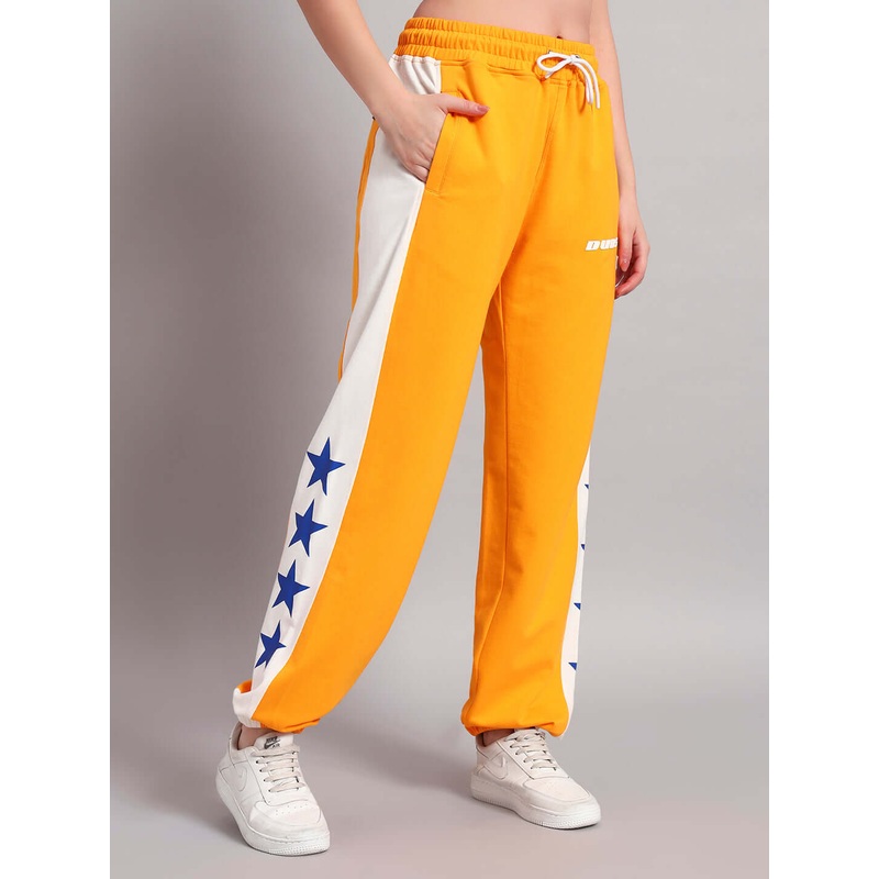 WOMENS ROX PRIMER RELAXED FIT JOGGERS ORANGE-WHITE XS