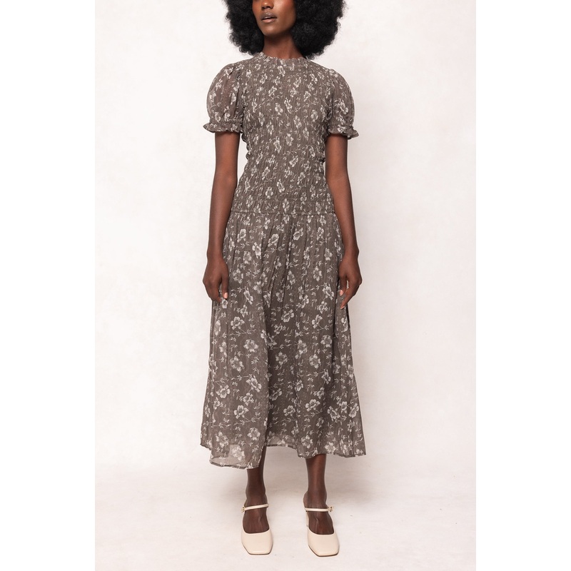 Jennifer Dress in Olive Blossom XX Small