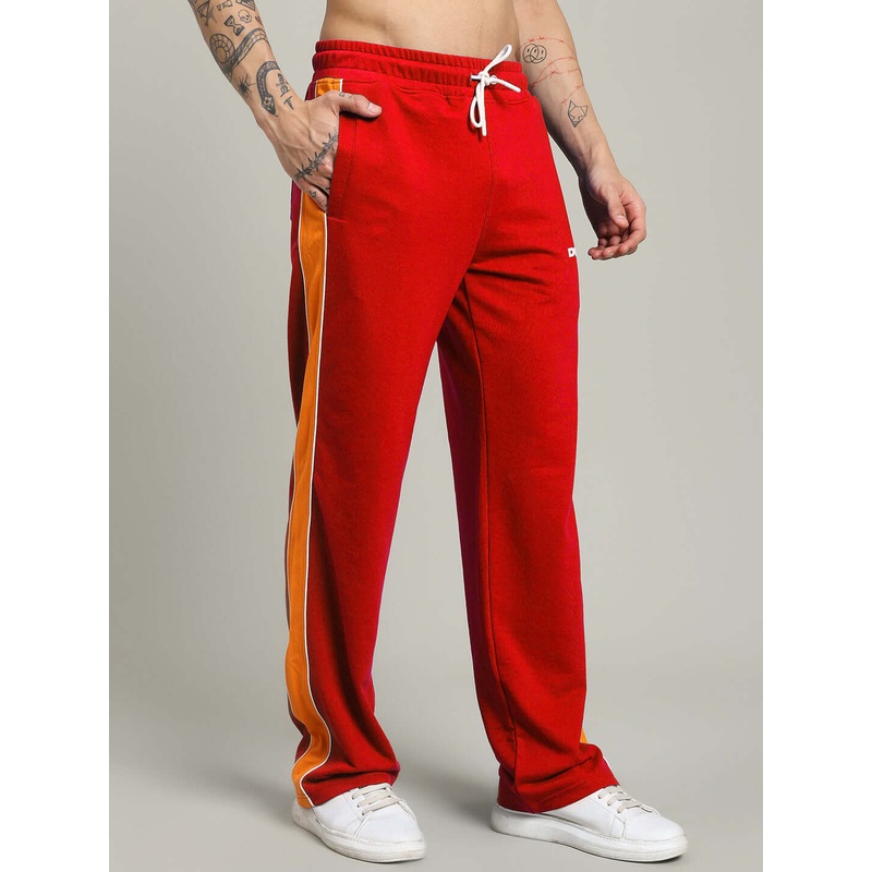 SANFORD STRIPE JOGGERS IN RED COLOUR XS