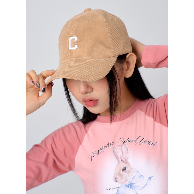 Corduroy Cap BJ331 Beige One Size