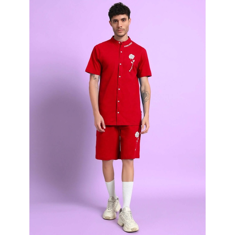 LIMBO CO-ORD SET COTTON TERRY RED XS