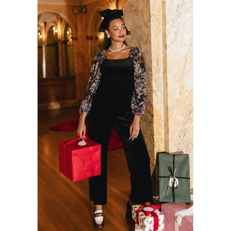 McKinley Jumpsuit in Black Floral XX Small