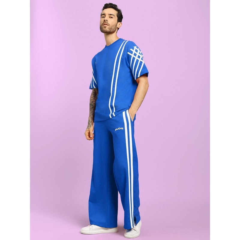 UNITED STRIPE CO-ORD SET BLUE MEN XS