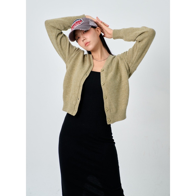 V-Neck Knit Cardigan IJ330 White M/L