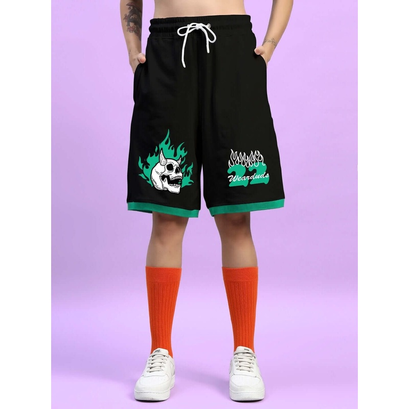 WOMENS STAY POSITIVE SUMMER SHORTS BLACK XS