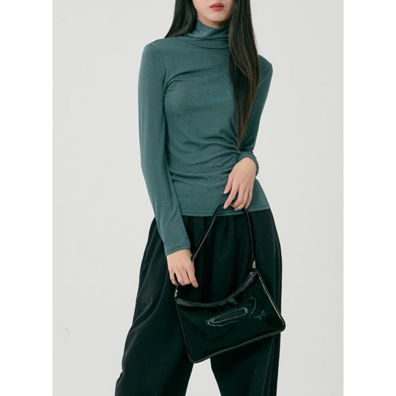 Basic Long Sleeve Turtleneck ID07 White S/M