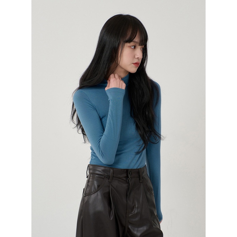 Basic Long Sleeve Turtleneck OD16 White S/M